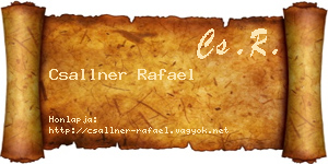 Csallner Rafael névjegykártya